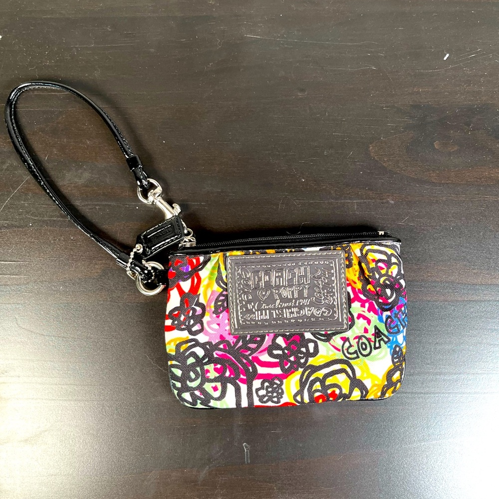 Vintage Coach Floral Wristlet